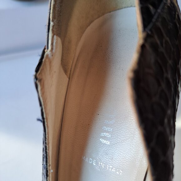 Miu Miu Runway Python Dark Blue Platform Heels Shoes Size 36 / US 6 - Picture 14 of 16